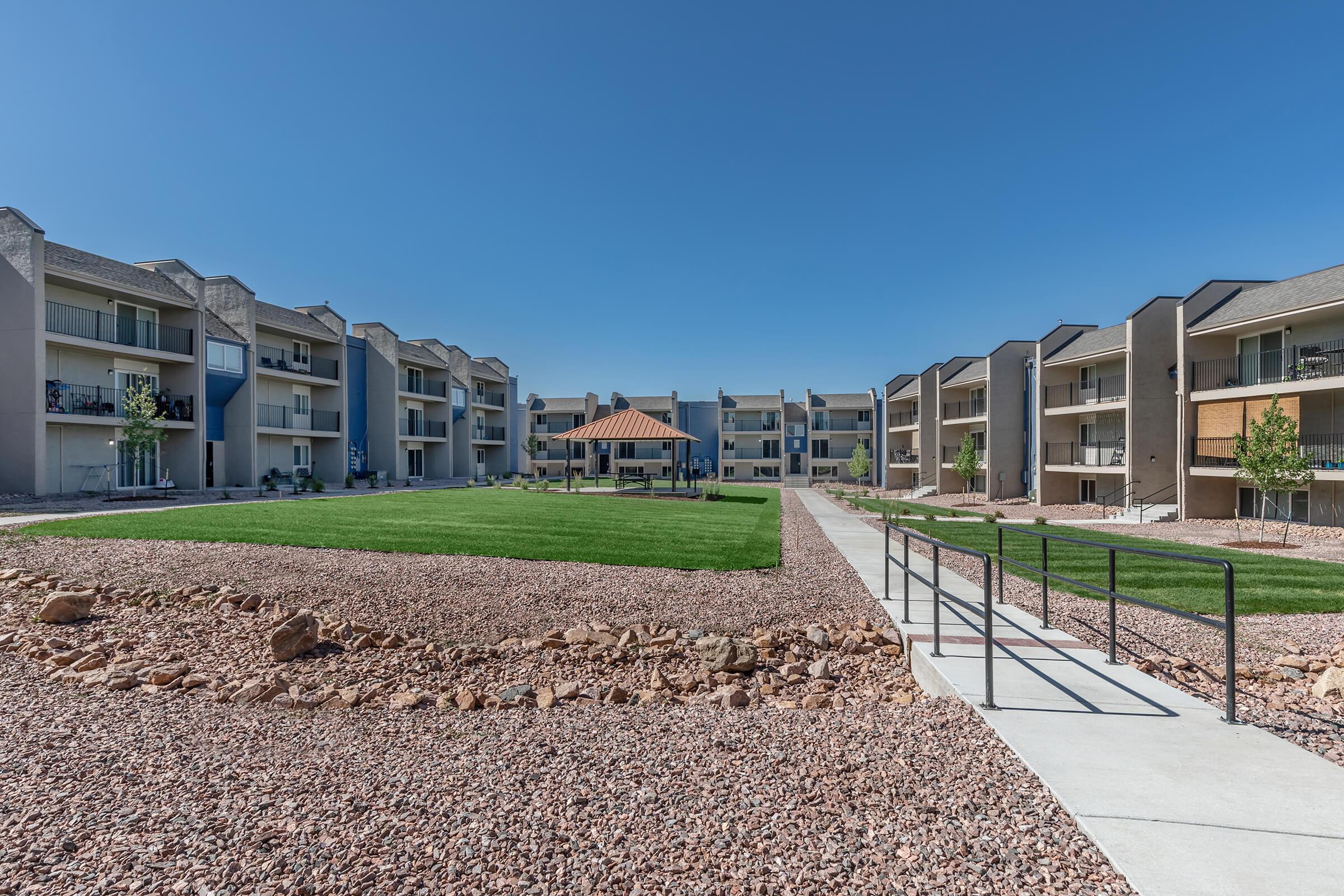 Courtyard at Parc at Prairie Grass, located in Colorado Springs, CO